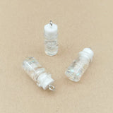 40pcs 15*10MM Glitter Resin Cabochons Water Bottle Pendants DIY Jewelry Findings
