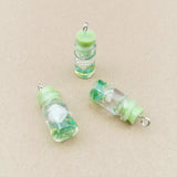 40pcs 15*10MM Glitter Resin Cabochons Water Bottle Pendants DIY Jewelry Findings