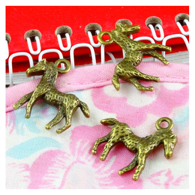 40pcs Vintage Horse Charms Pendant for Jewelry Making