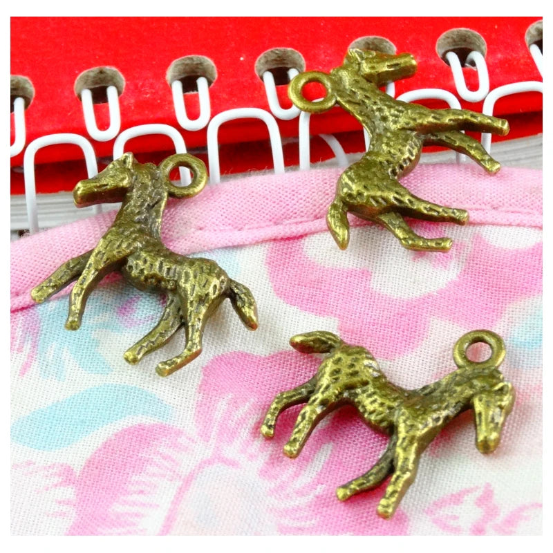 40pcs Vintage Horse Charms Pendant for Jewelry Making