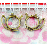40pcs Antique Bronze Hollow Teapot Charm Pendants DIY Craft 23*19mm