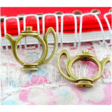 40pcs Antique Bronze Hollow Teapot Charm Pendants DIY Craft 23*19mm
