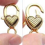 40pcs Heart Lobster Claw Clasps for Diy Craft Jewelry Necklaces