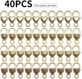 40pcs Heart Lobster Claw Clasps for Diy Craft Jewelry Necklaces