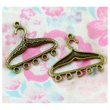 40pcs Antique Bronze Plated Pendant Hanger Charms DIY Jewelry Accessories