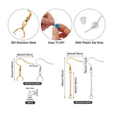 40pcs 304 Stainless Steel Ear Wires Fish Hook & Pinch Bails for Earrings
