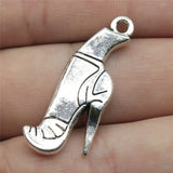 40pcs 35x14mm High-Heeled Boots Pendants for Jewelry Making