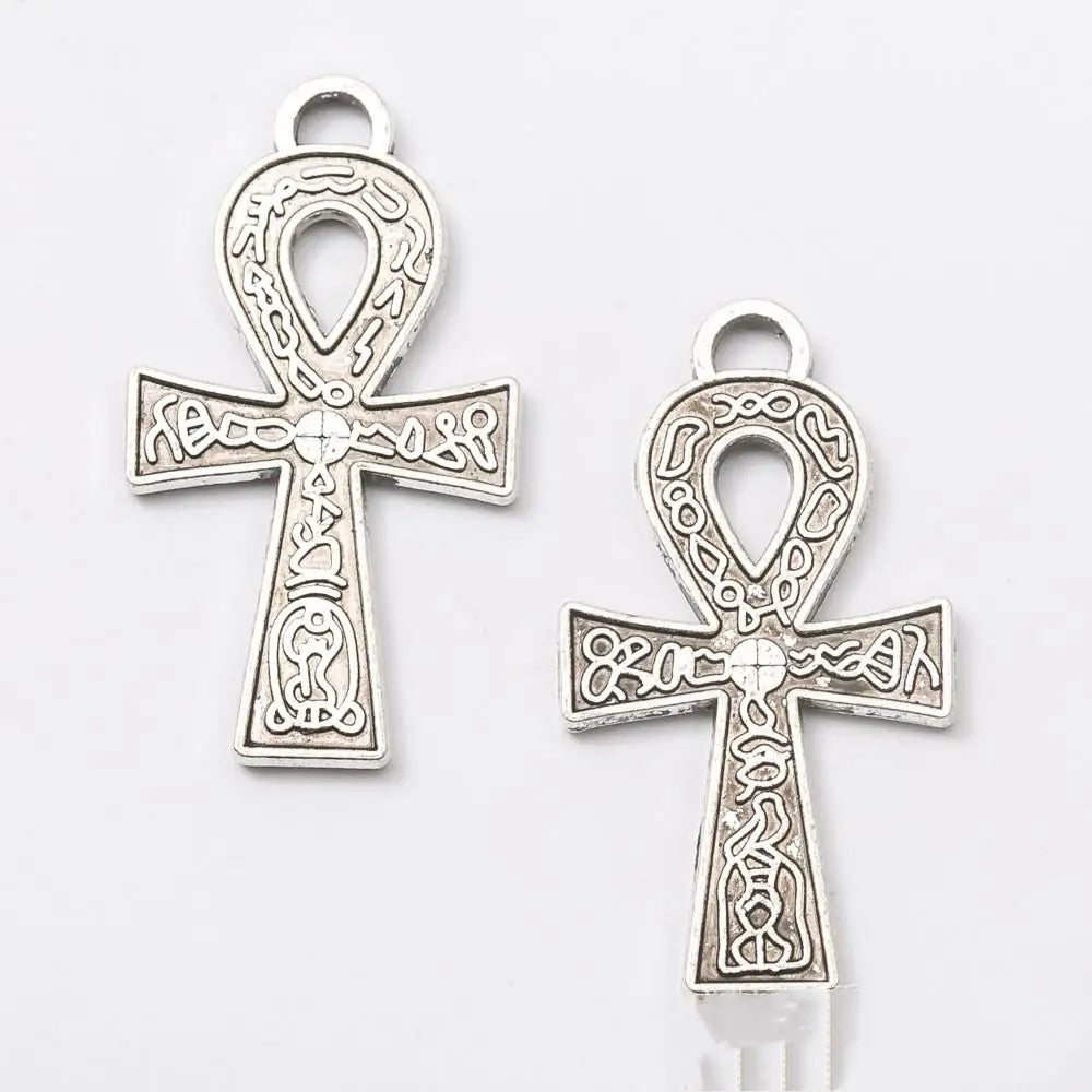40pcs Vintage Bronze Egyptian Ankh Life Symbol Cross Charms Pendant