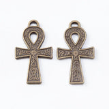40pcs Vintage Bronze Egyptian Ankh Life Symbol Cross Charms Pendant