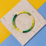 40pcs Colorful Arch Shape Enamel Beads for Bracelets Making DIY Bohemain Elastic
