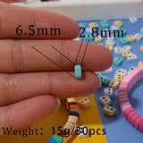 40pcs Colorful Arch Shape Enamel Beads for Bracelets Making DIY Bohemain Elastic