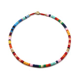 40pcs 5x4mm Enamel Tube Beads DIY Rainbow Necklace Bracelet