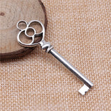 40pcs Antique Silver/Bronze Key Pendants 60mm Key Pendant Charm