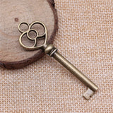 40pcs Antique Silver/Bronze Key Pendants 60mm Key Pendant Charm