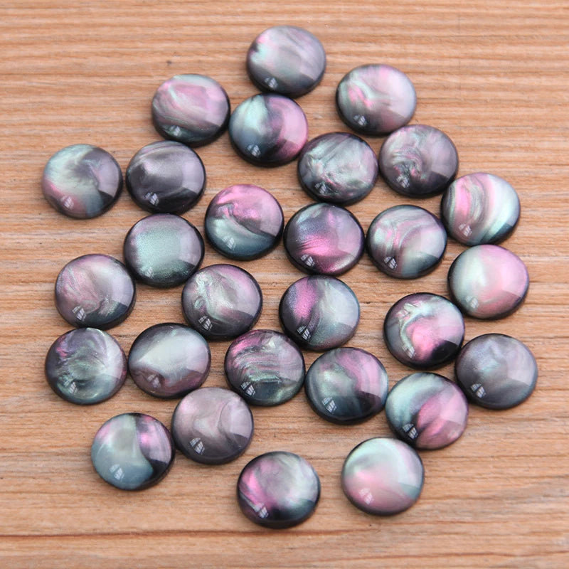 40pcs Natural Ore Style Resin Cabochons for Jewelry Making