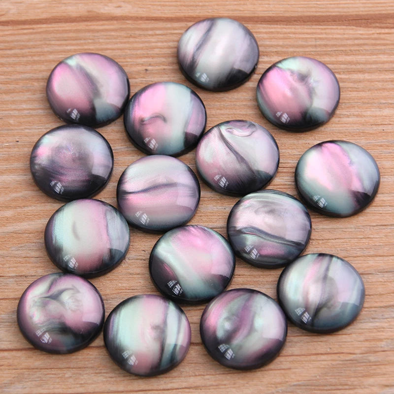 40pcs Natural Ore Style Resin Cabochons for Jewelry Making