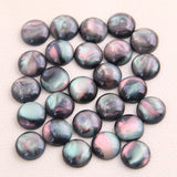40pcs Natural OreStyle Flash Round Resin DIY Bracelet Earring Accessories