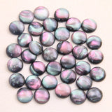 40pcs Natural OreStyle Flash Round Resin DIY Bracelet Earring Accessories