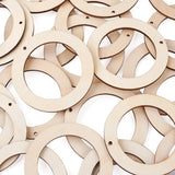 40pcs 80mm Unfinished Wood Pendants for Jewelry Making