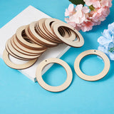 40pcs 80mm Unfinished Wood Pendants for Jewelry Making