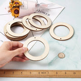 40pcs 80mm Unfinished Wood Pendants for Jewelry Making