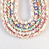 40pcs 8mm Ceramic Flower Porcelain Beads for Jewelry DIY