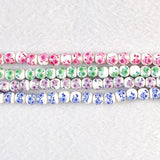40pcs 8mm Ceramic Flower Porcelain Beads for Jewelry DIY