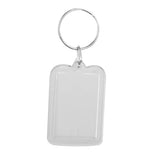 40pcs Acrylic Photo Keychain Frames - 1.5 X 0.98 Clear Blank DIY Picture Frames