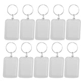 40pcs Acrylic Photo Keychain Frames - 1.5 X 0.98 Clear Blank DIY Picture Frames