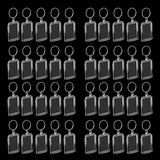 40pcs Acrylic Photo Keychain Frames - 1.5 X 0.98 Clear Blank DIY Picture Frames