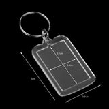 40pcs Acrylic Photo Keychain Frames - 1.5 X 0.98 Clear Blank DIY Picture Frames