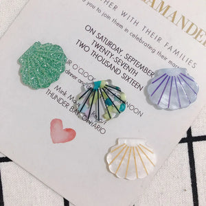 40pcs Shell Scallop Pendant Earrings Charms 20*25mm