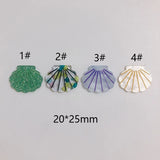 40pcs Shell Scallop Pendant Earrings Charms 20*25mm