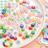 40pcs Acrylic Thousand Flower Beads DIY Bracelet Necklace Material