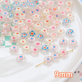 40pcs Acrylic Thousand Flower Beads DIY Bracelet Necklace Material