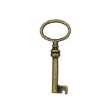 40pcs Antique Bronze 2 Sided Oval Skeleton Key Charm Pendant 42x17mm
