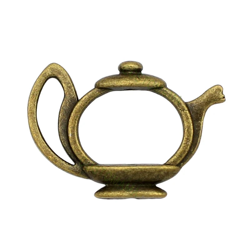 40pcs Antique Bronze Teapot Charms Pendant 28x20mm