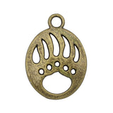 40pcs Antique Bronze Bear Claw Charms Pendant 30x22mm