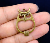 40pcs Antique Bronze Owl Charms Pendant 34x24mm