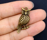 40pcs Antique Bronze Owl Charms Pendant 33x16mm Jewelry Finding