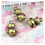 40pcs Antique Bronze Bear Charm Pendants for DIY Jewelry Findings