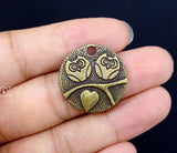 40pcs Antique Bronze Owl Charms Pendant for Jewelry Making 24mm
