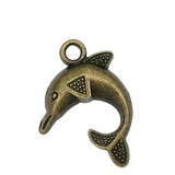 40pcs Antique Bronze Dolphin Charms Pendant 24x32mm