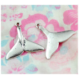 40pcs Antique Silver Fish Fishtail Charm Bracelet Pendants DIY Jewelry