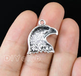 40pcs Antique Tibetan Silver Eagle Head Charms Pendant 22x19mm