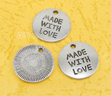 40pcs Tibetan Silver Love Charms Pendant 19mm