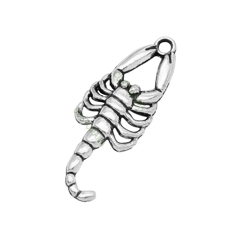40pcs Tibetan Silver Scorpion Charms Pendant 42x15mm