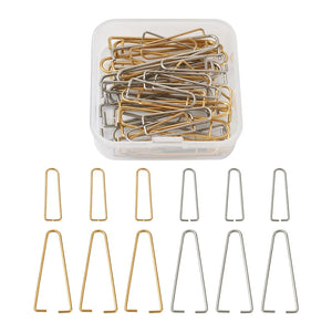 40pcs 304 Stainless Steel Ice Pick Pinch Bails Clips 1~1.2mm for Jewelry Making