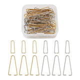40pcs 304 Stainless Steel Ice Pick Pinch Bails Clips 1~1.2mm for Jewelry Making
