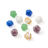 40pcs Lampwork Flower Beads 12x10mm DIY Earring Necklace Pendants Jewelry Mixed